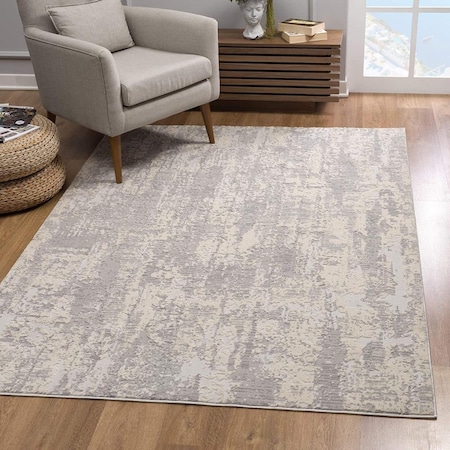 Homeroots 4 x 6 ft. Gray Metro Modern Abstract Area Rug 390413